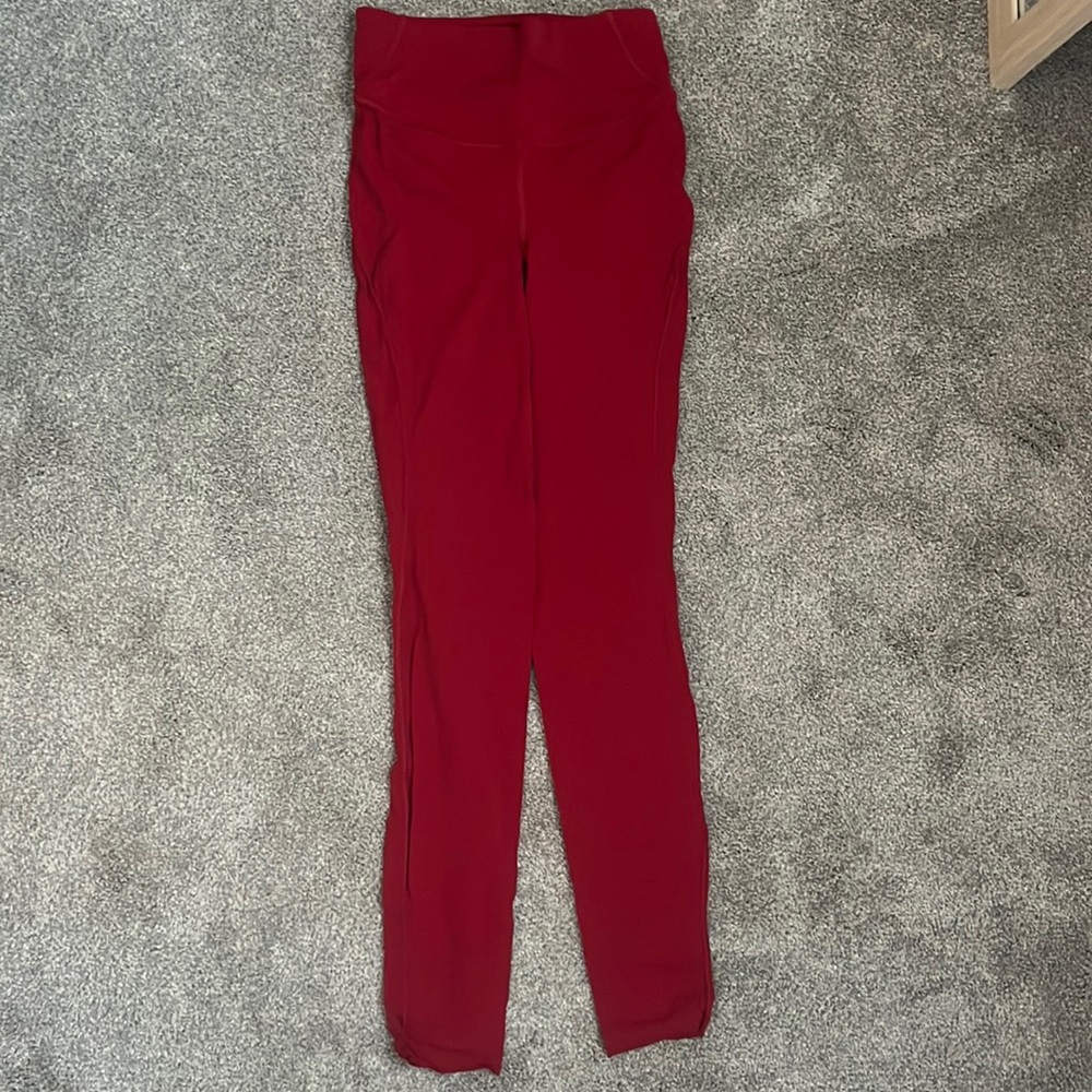 Nwot red lululemon leggings size 4